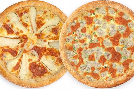 Комбо 2 пиццы Груша под сыром и Сочная курочка