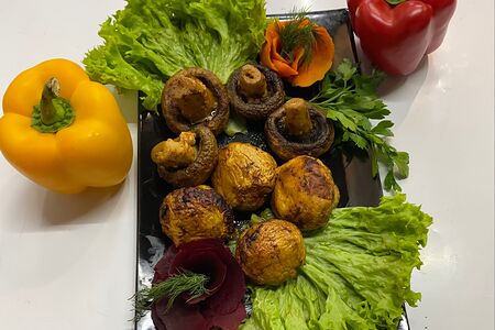 Шампиньоны на мангале