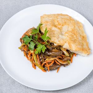 Треска по-китайски с овощами