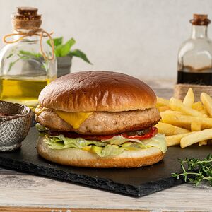 Бургеры куриные с фри