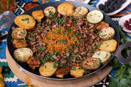 Садж кавурма на двоих (баранина)