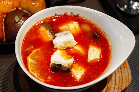 Солянка с черным палтусом