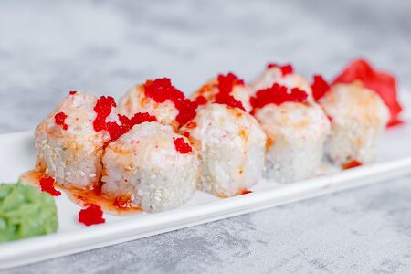 Запеченный с гребешком