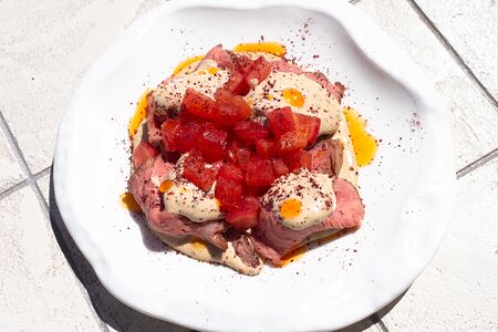 Телятина с перечным соусом