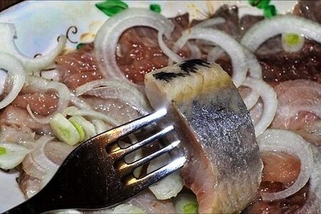 Селёдочка с лучком, маслицем и зеленью
