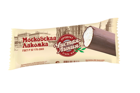 Бзмж Мороженое московская лакомка взбитая шоколадная глазурь Чистая линия