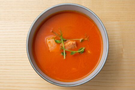 Сливочный суп с дикой неркой