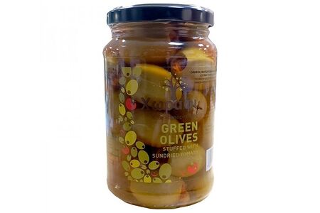 Оливки греческие, фаршированные вяленым томатом