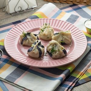 Манты с бараниной и тыквой 