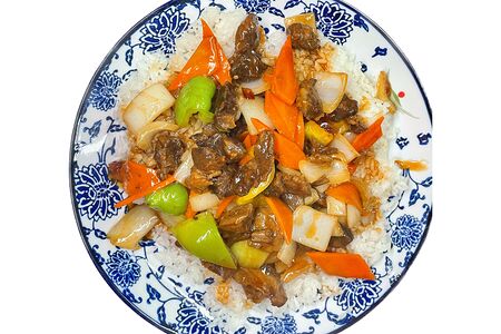 Рис с тушеной говядиной