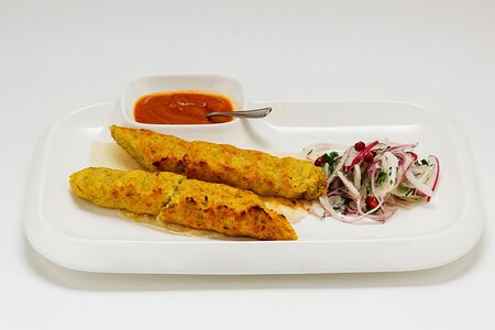 Люля-кебаб из картофеля на мангале