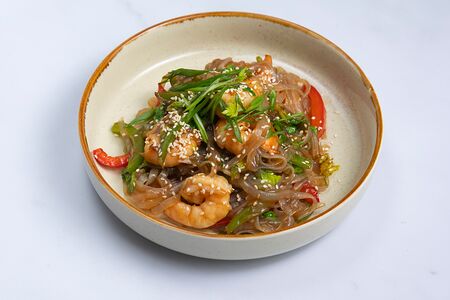 Удон с креветками