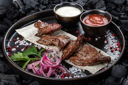 Мякоть телятины на мангале