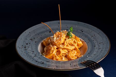 Паста Лингвини с креветками