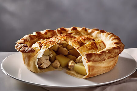 Пирог с курицей и картофелем