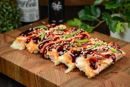 Суши-пицца с курицей