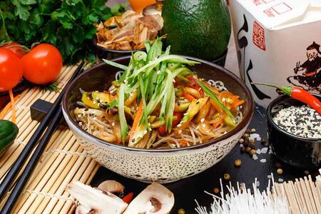 Фунчоза с овощами