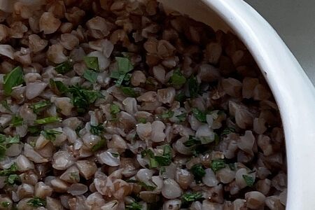 Пропаренная гречиха с оливковым маслом