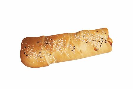 Пицца закрытая с сосиской и сыром