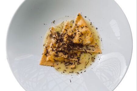 Равиоли с бурратой