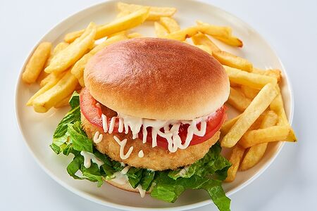 Мини-бургер Куриный с фри