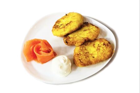 Драники с семгой