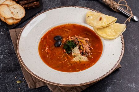 Солянка по-казански с кыстыбыем