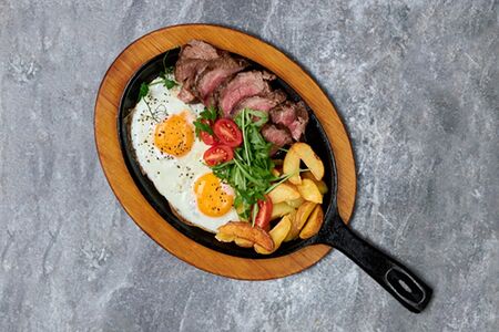 Говядина на сковороде