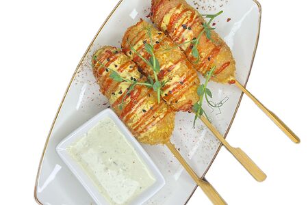 Корн-дог с соусом тартар