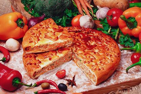 Пирог С говядиной и зеленью