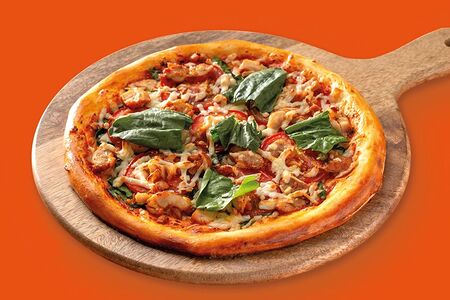 Пицца с курочкой и шпинатом