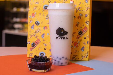 Черный латте с баблами