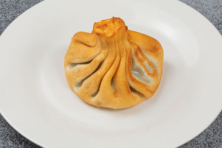 Хинкали жареные с картофелем и сыром