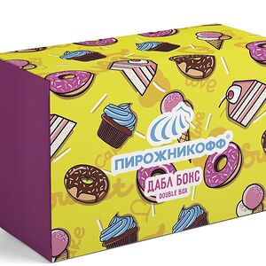 Зефир «Пирожникофф», ассорти, упаковка «розово‑жёлтая»