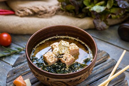 Суп Мисо с лососем