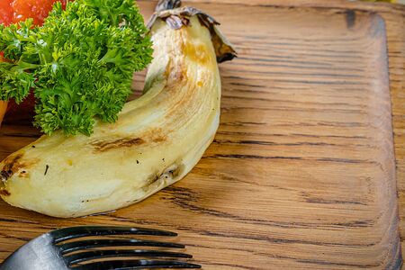 104 Шашлык из баклажанов с курдюком