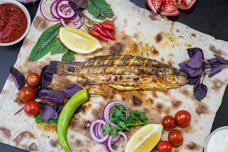 Сибас на углях