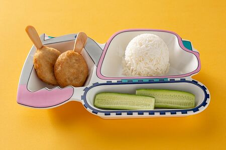 Куриное эскимо с отварным рисом