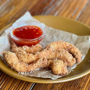 Креветки Панко с соусом сладкий чили