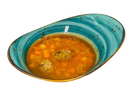 Томатный суп с нутом и фрикадельками