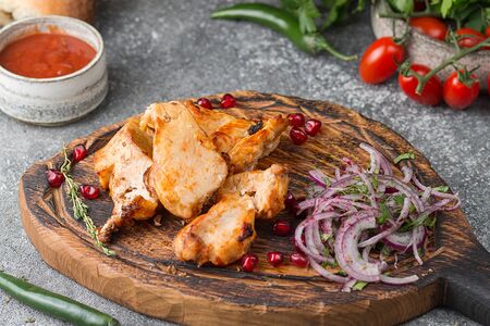 Шашлык из курицы на мангале