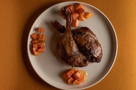 Утка запечённая с тыквой