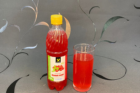 Морс живой Клюква собственного приготовления