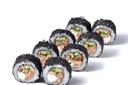 Жареный лосось в кунжуте