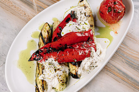 Печеные овощи со страчателлой