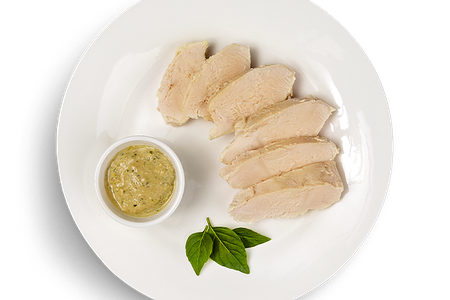 Цыпленок су-вид с йогуртовым соусом