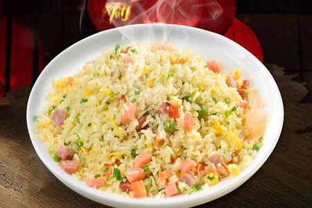 Рис с овощами и колбасой №116