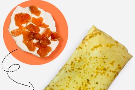 Блин с красной рыбой