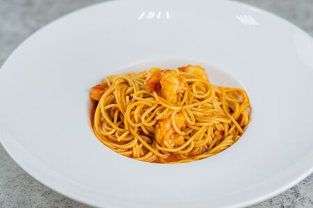 Паста Биск с креветками