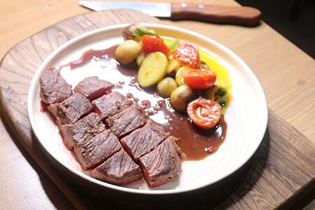 Стейк Стриплойн из мраморной говядины